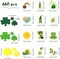660PCS St. Patrick’s Day Foam Stickers – Assorted Shamrock Adhesive Decals for Party Decor